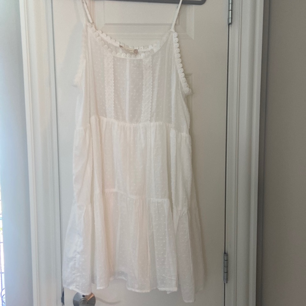 White spaghetti strap summer dress / coverup